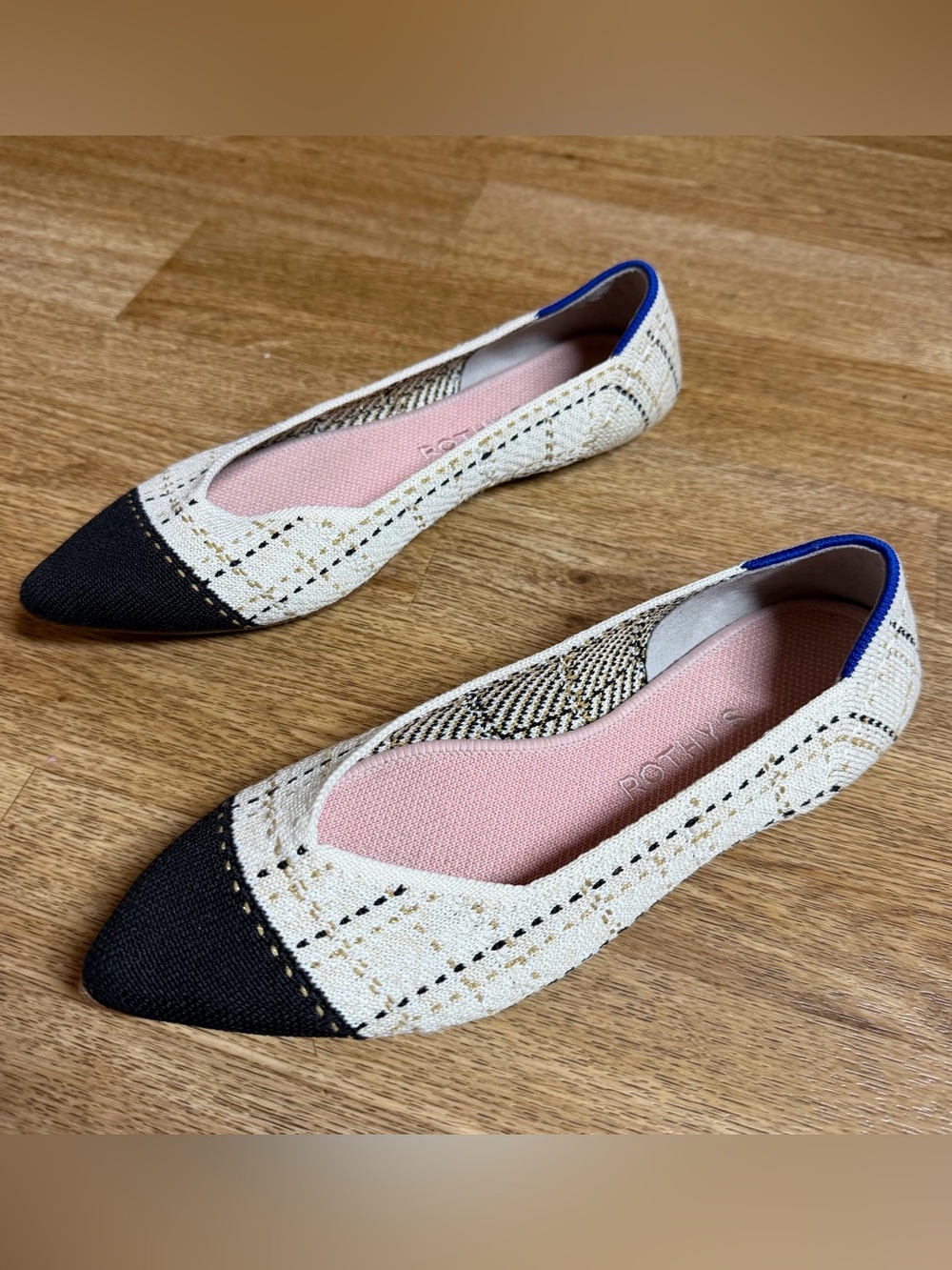 Rothy’s The Point In Moonlight Tweed Women's Size 7.5 Slip On Knit Flats RETIRED